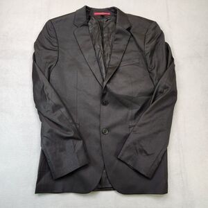 Hugo Boss Super 130 Blazer Sport Coat‎ Jacket Men's 40R Black Extra Slim Wool